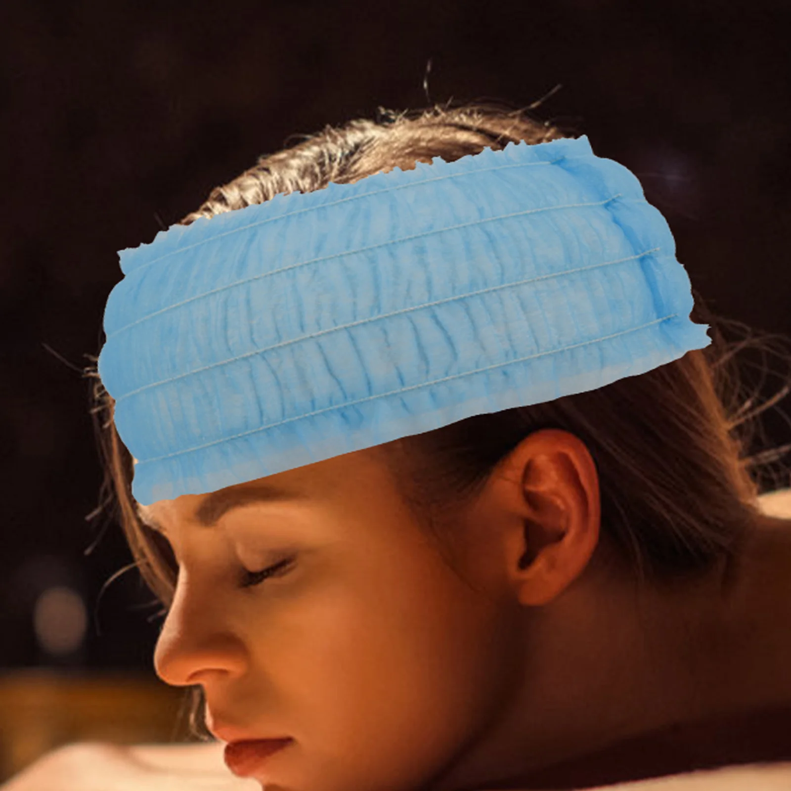 

100 шт., одноразовая повязка на голову для макияжа, гибкая удобная повязка на голову для салона красоты, повязки на голову для макияжа