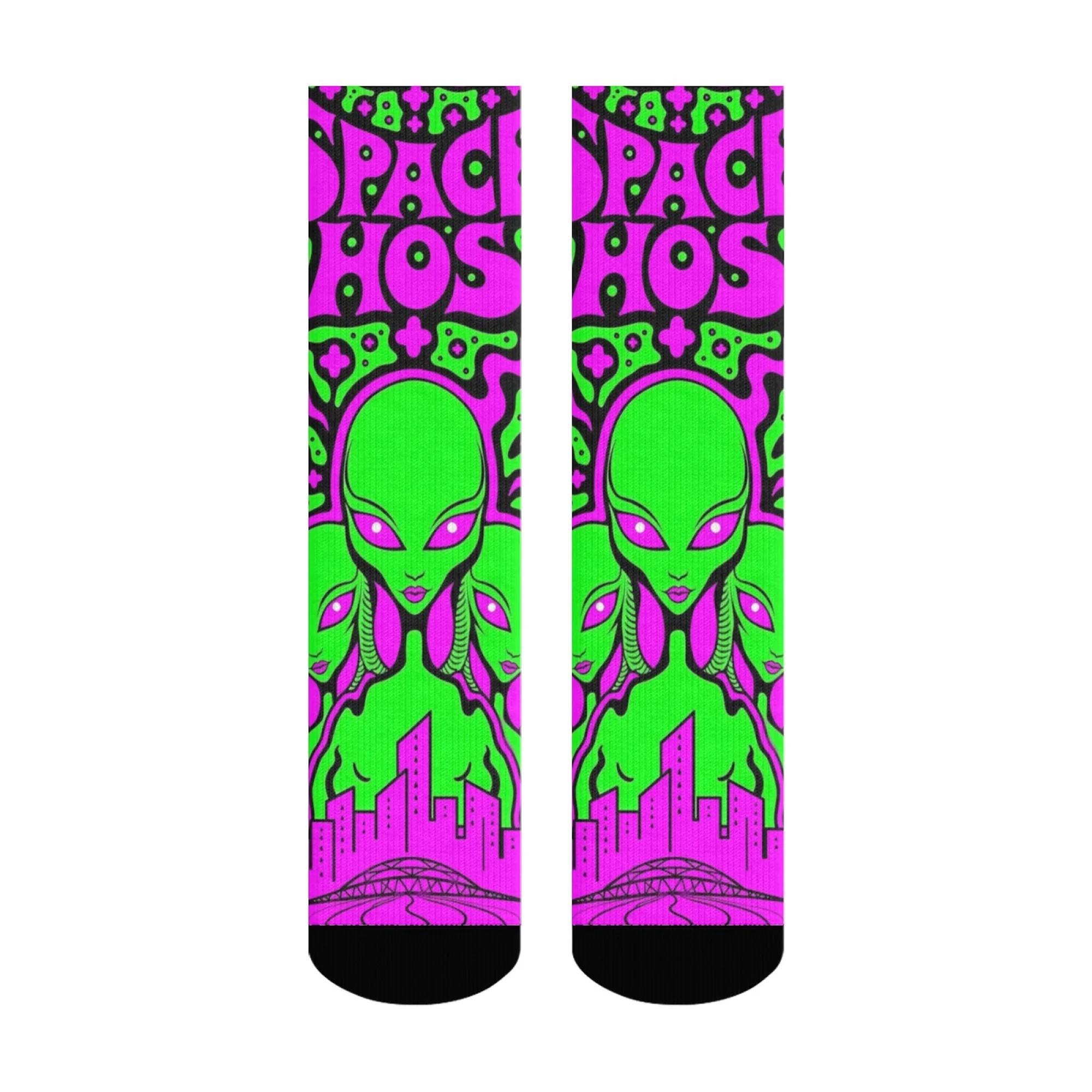 

Retro Sci-fi Style Alien Men's Socks Street Hip-hop Novelty Funny Casual Socks Stretch Breathable Comfortable Non-slip Socks