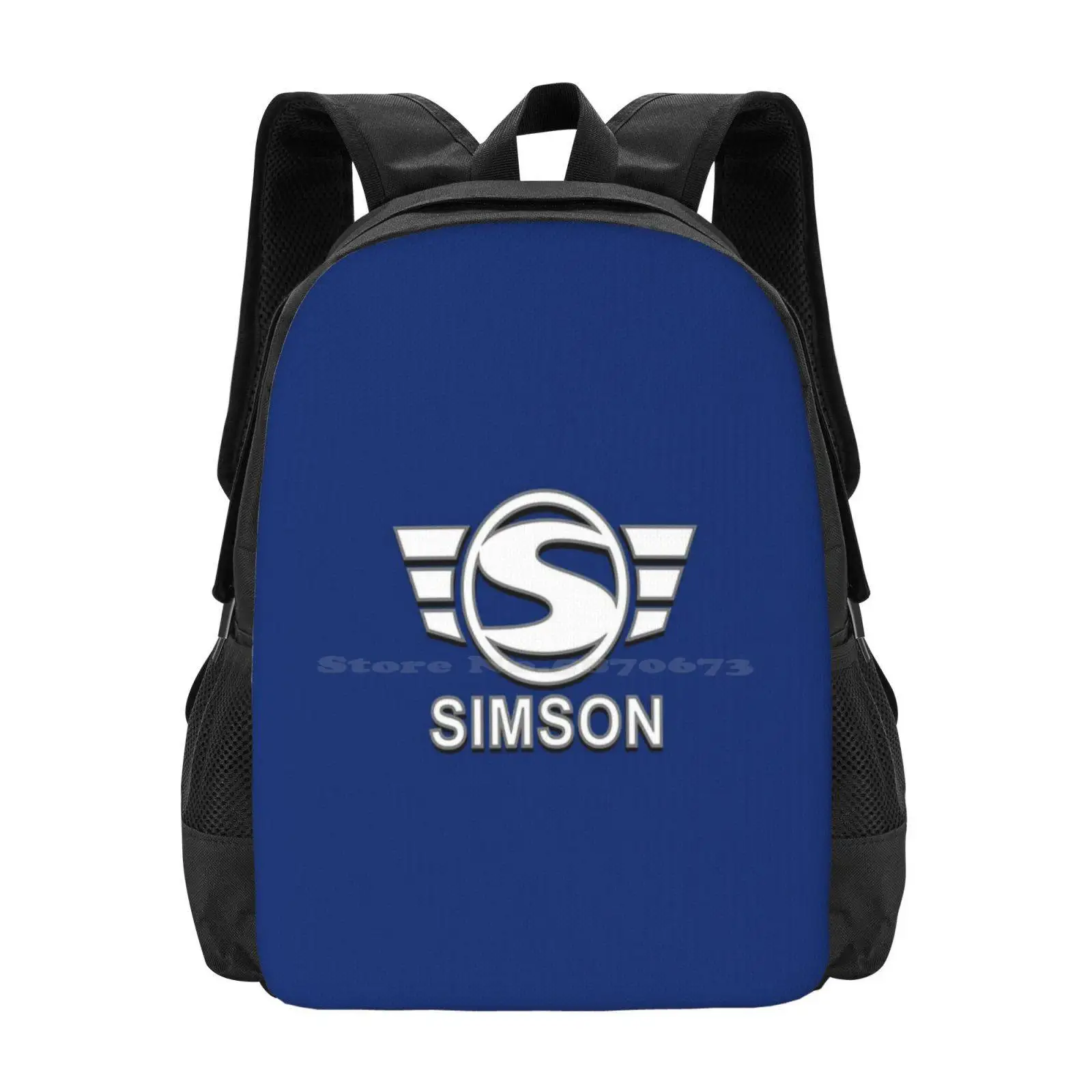 Simson Logo 3D Spezial ( White ) New Arrivals Unisex Bags Student Bag Backpack Simson Swallow Kr50 Kr51 P50 P51 P52 Enduro