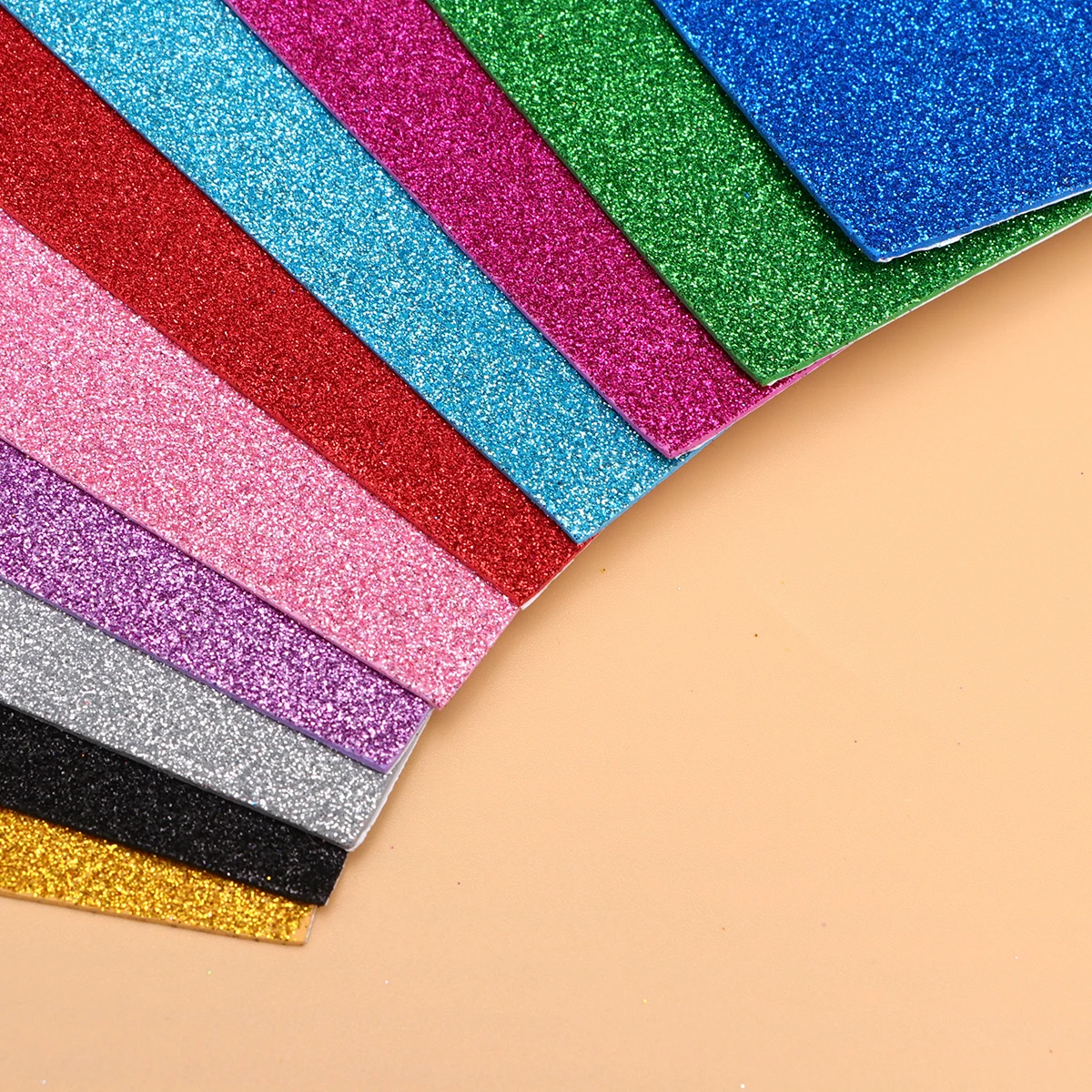 

20 Pcs Thicken EVA Bright Color Gold Powder Sponge Paper Handicraft Diy Use Source Material Back-adhesive Stickers (Mixed