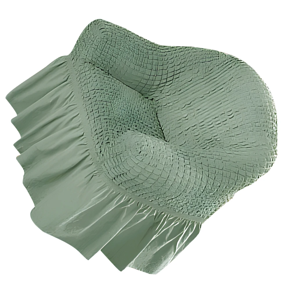 

Sofa Protective Cover Recliner Covers for Couch Green Elastic Skirt Lace Decorative Home Office Hotel Durability Comfort Anti