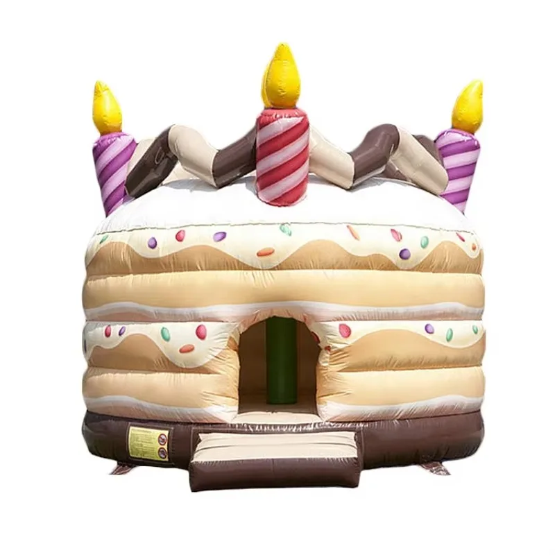 Commercial Material 4.5*4.5m Inflatable Cake Shape Bouncer Celebration Bouncy Inflatable Jumping Castle For Kids