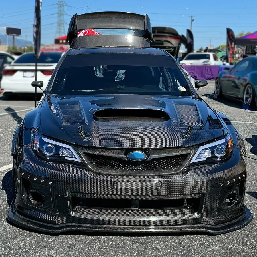 Faros delanteros LED de proyector de humo negro brillante compatibles con Subaru Impreza Outback Sport 2008-2011 Subaru Impreza WRX 2008-2014