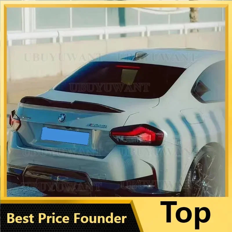 High Quality Carbon Fiber Car Rear Trunk Spoiler Wing Body Kits For BMW 2 Series G42 M235i M240i Coupe 2022 + FRP