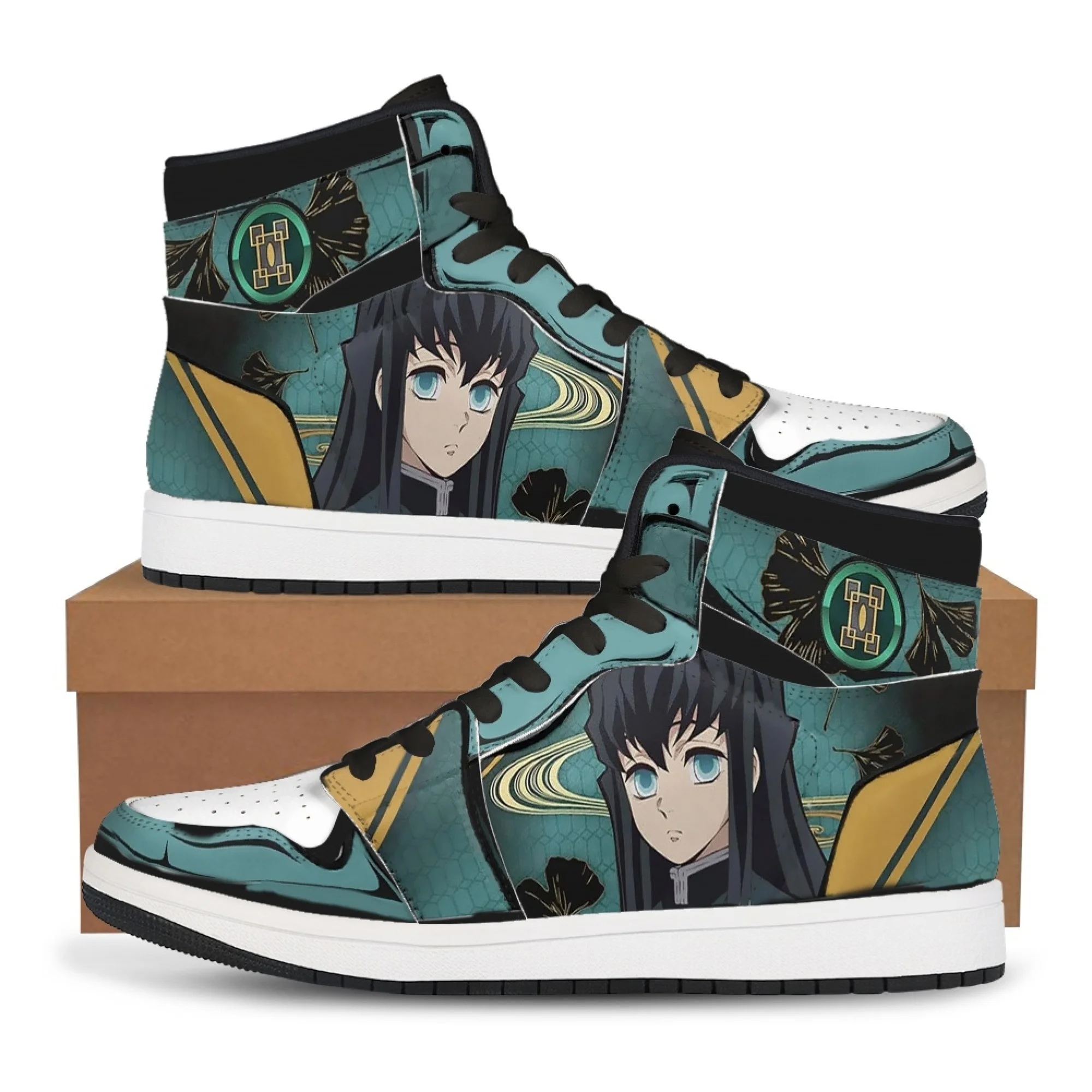 Japanese anime Sports shoes demon slayer Anime cosplay Anime Figures Printing high-tops fashion  Halloween Christmas gifts