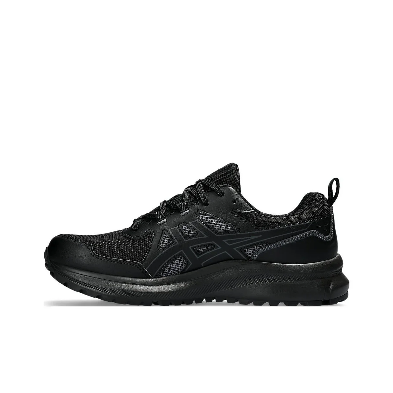 asics-trail-scout-textile-synthetic-leather-low-top-trail-running-training-racing-running-shoes-men's-black-1011b700-002