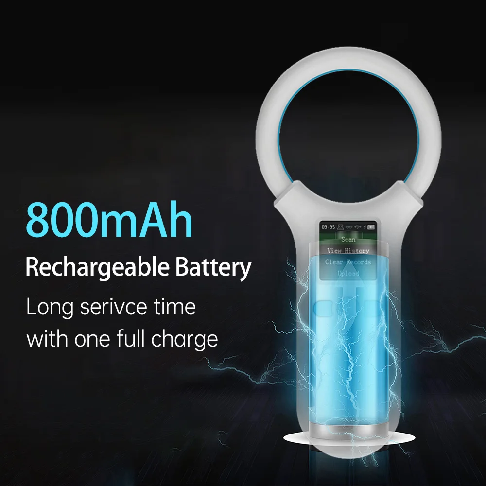 【Nuevo】W91A pantalla LCD TFT de 1,44 pulgadas FDX-B ISO11784/85 Chip para perros y gatos lector de chips portátil BT + USB + 2,4G compatible con 500 información