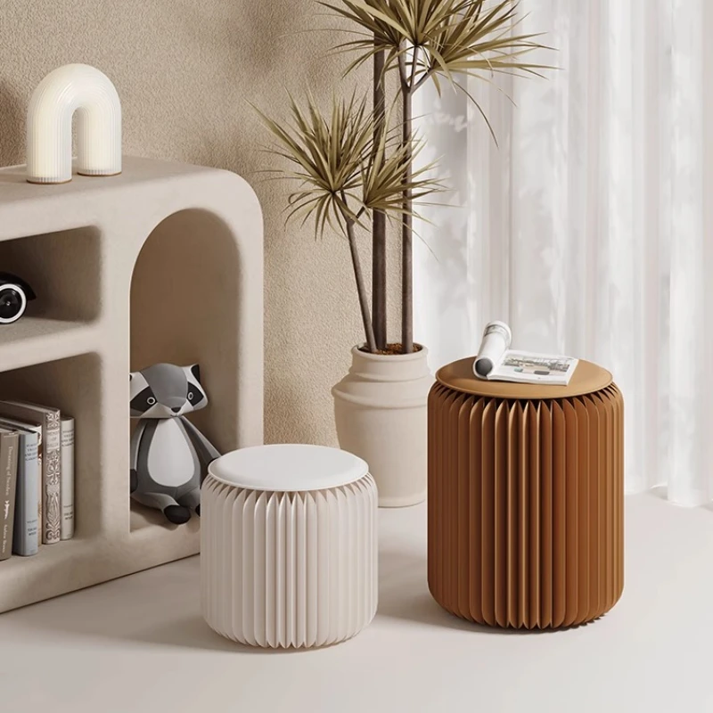 

Мебель складной портативный табурет портативная складная скамейка из крафт-бумаги офисная подставка для ног милая мебель обеденная скамейка компьютерный стул