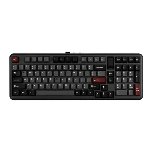 MechLands Vibe99 1800 Diseño Teclado mecánico inalámbrico con cable/Bluetooth/2,4 GHz montado en junta con pantalla TFT de 1,06 pulgadas
