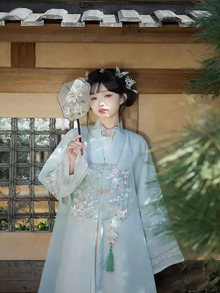 Peso 100 kg Abito da donna Hanfu Abito da festa Cinese Vintage Dinastia Ming Costume cosplay Cavallo Faccia Gonna a pieghe Plus Size 4XL