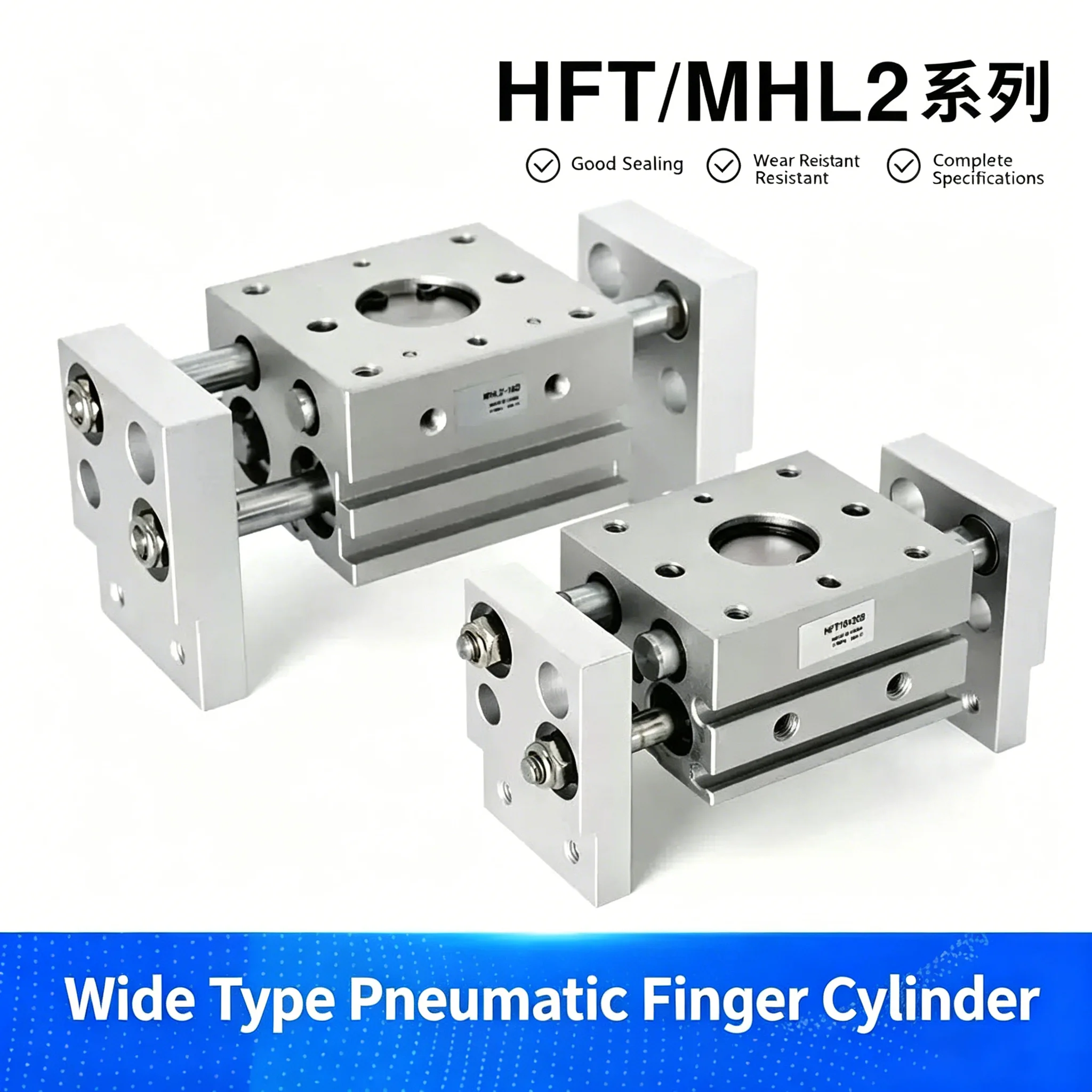HFT series Wide finger clamping cylinder HFT10 HFT16 HFT20 HFT25 HFT32 Air Gripper Wide Style PneumaticDouble Acting Cylinder