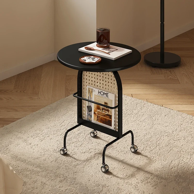 

Living Room Sofa Side Table Home Small Apartment Movable Coffee Table Creative Bedside Table Balcony Living Room Magazine Rack