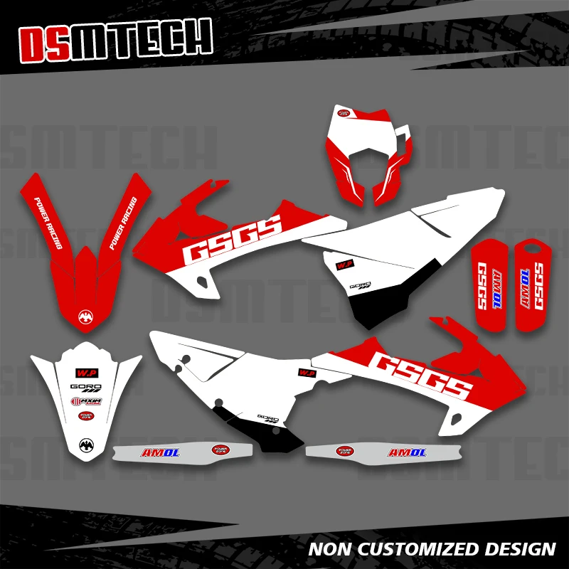 

DSMTECH For Gas Gas GASGAS EC 200 250 300 2018 2019 2020 Graphics Decals Stickers Background Custom Number 001