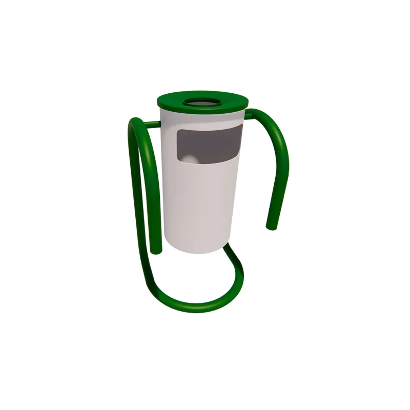 Quality trash cans in outdoor parks, gardens and public spaces