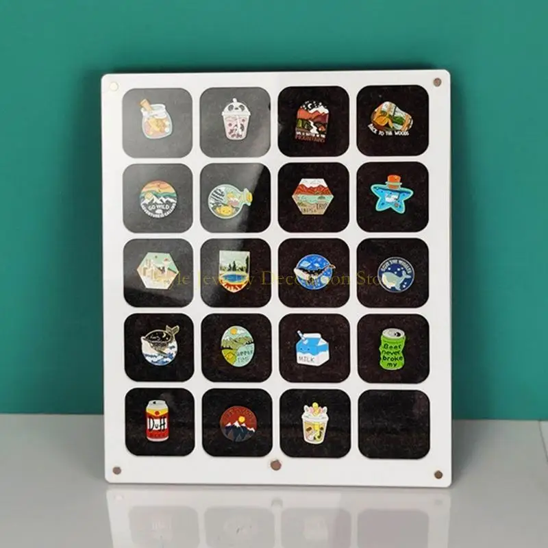 D46E مجموعات دبوس بروش دبوس الأكريليك منظمين للميداليات عملة دبوس المجوهرات