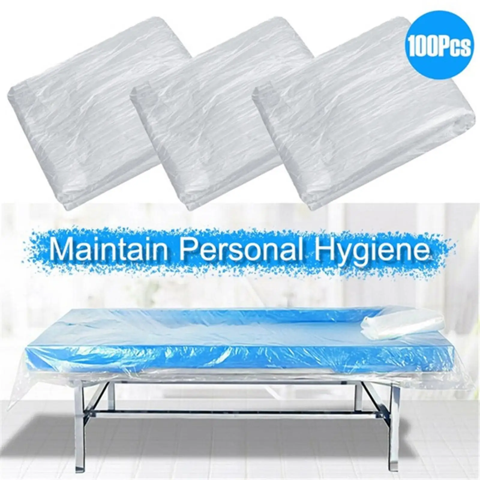 100x Disposable Massage Table Sheets Soft Waterproof SPA Bed Covers Protector for Beauty Salon Hotels Waxing Lash Bed 90Cmx180cm