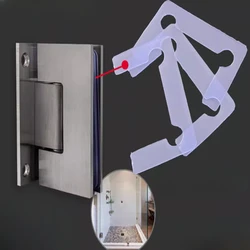 Anti-Slip Glass Door Hinge Pads Transparent Plastic Adhesive Film Fixed Clip Shower Room Hinge Guard Pads - Bathroom Accessories