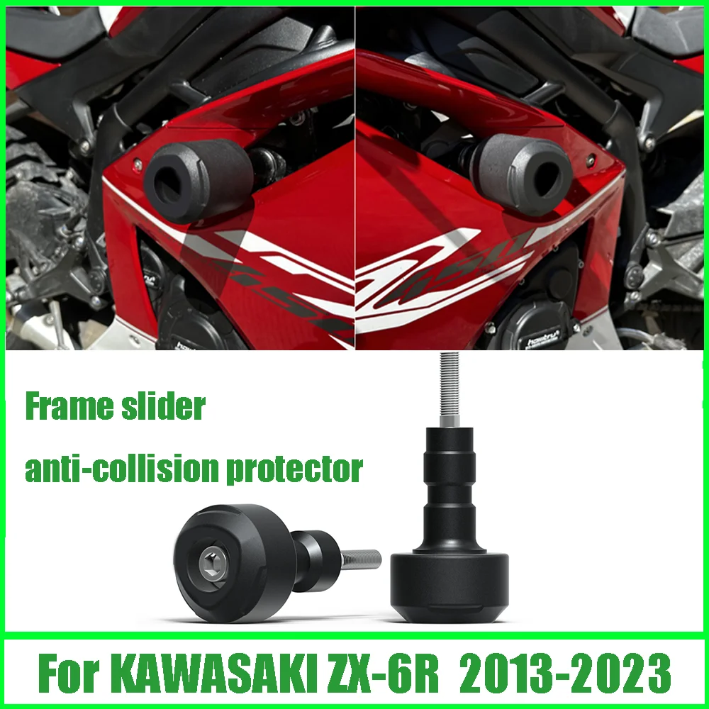 

New ZX6R Motorcycle Falling Protection Frame Slider Fairing Guard Crash Pad Protector For Kawasaki ZX-6R ZX6R 2013-2023
