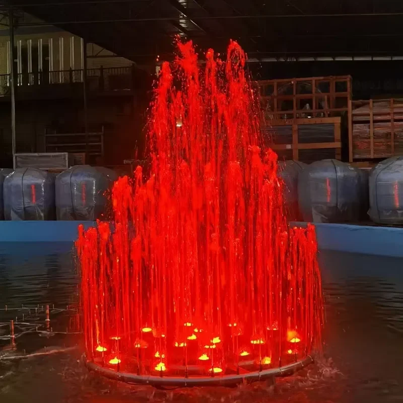 FS06 Modern Design Water Resistant Outdoor Music Dancing Fountain Stainless Steel LED Lights for Garden Hotel