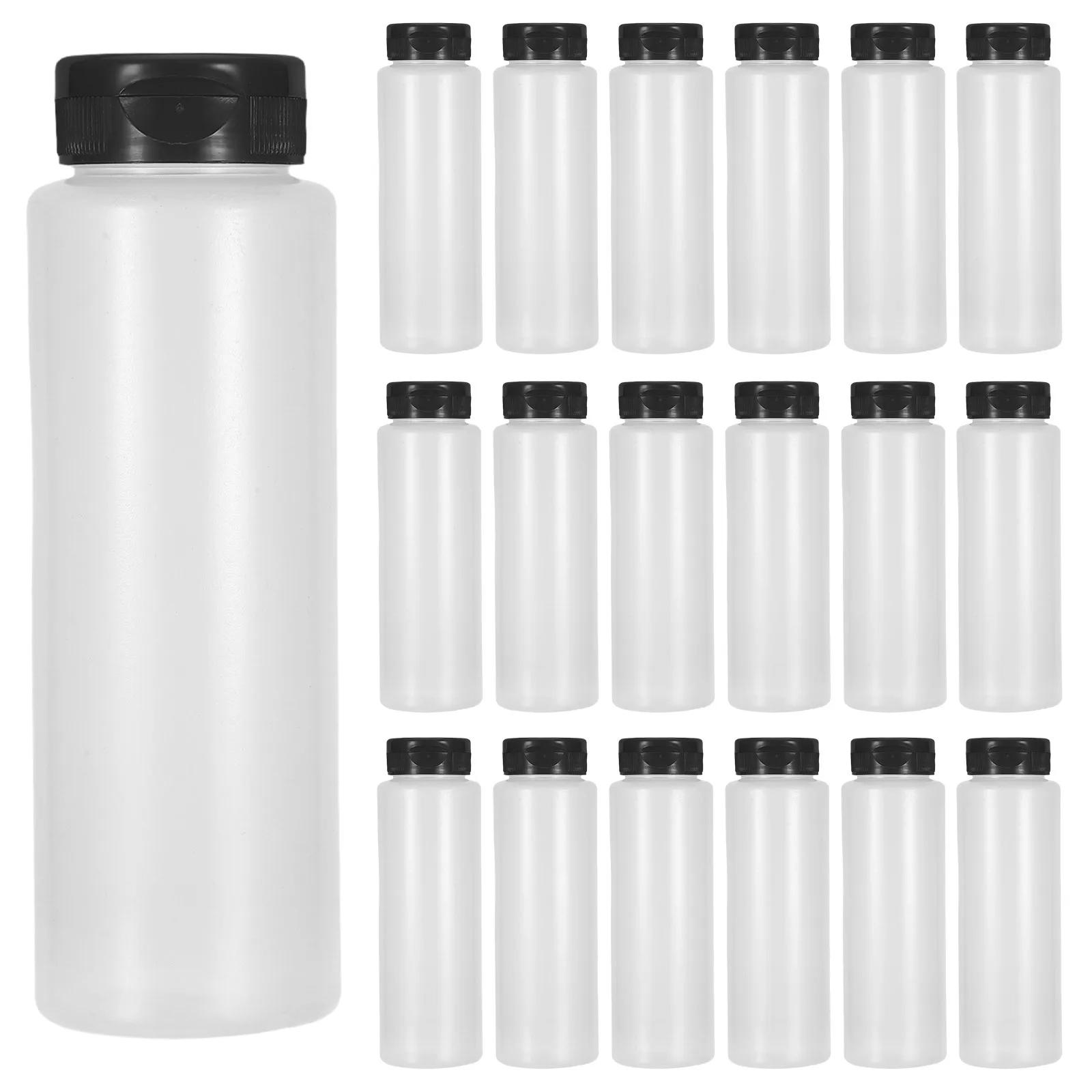 

20Pcs Food Grade Salad Bottle 240Ml Leak Proof Squeeze Bottles for Dressings Sauces Ketchup Bbq Portable Condiment Containers