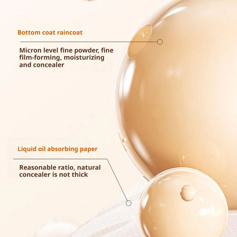 30g Waterproof Liquid Foundation Face Makeup Base Moisturizing Invisible Pore Concealer BB Cream with Brush Korean Cosmetics