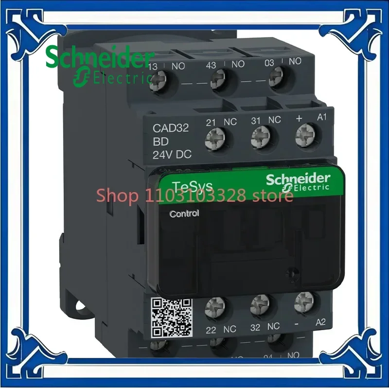 

New Export Three-pole DC Contactor Control Relay Original CAD32BDC Three Open Two Closed DC24V 24V Low Power Sealed CAD-32BDC