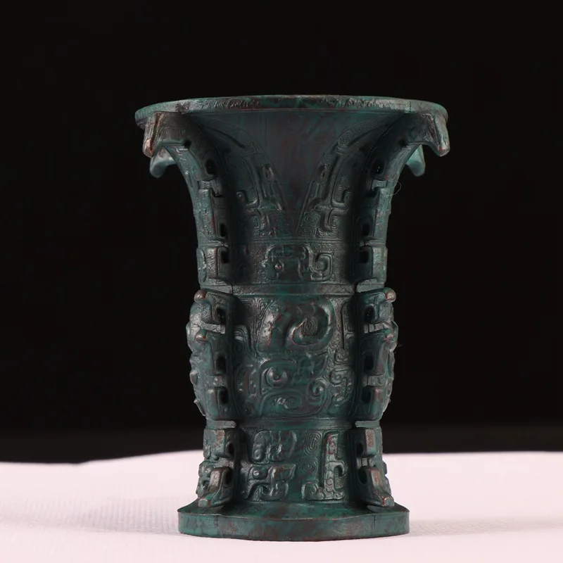 He Zun Bronze Ornament, Vintage, Shaanxi Museum, Chinese Zunzun Wine Set, Gift, Entryway, Office Desk