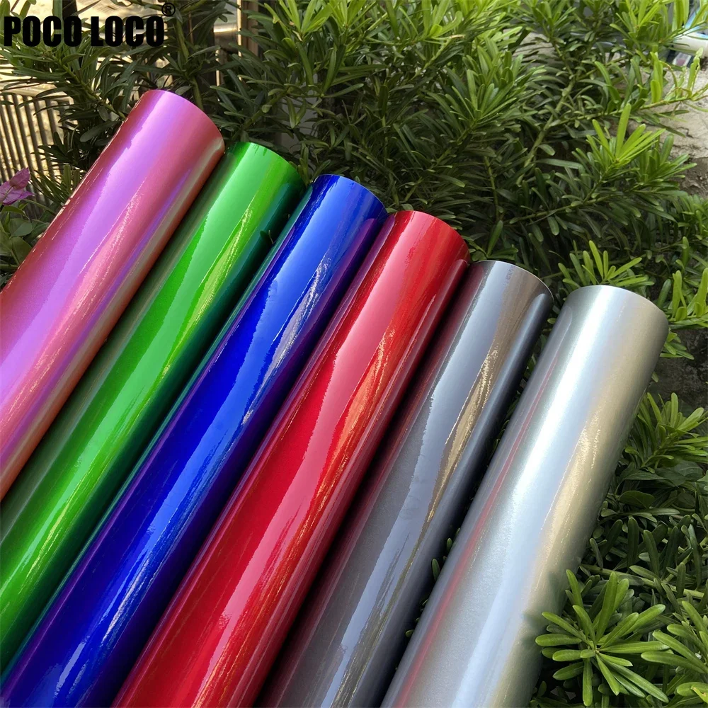 Various Colors Metal Candy Glossy Metallic Vinyl Wrap Car Wrapping Foil Car Sticker For Vehicle Motorcycle Laptop Cover