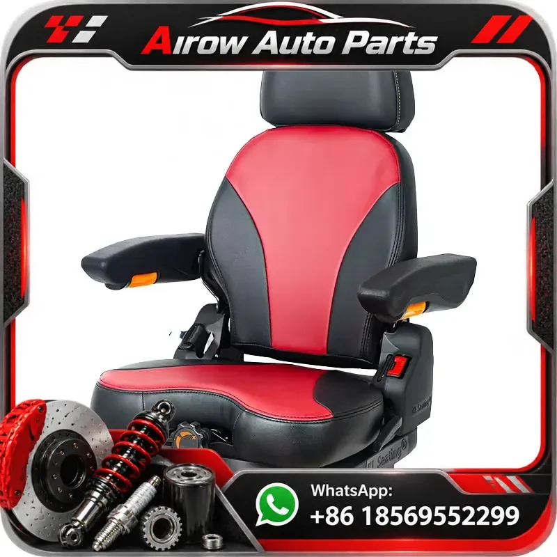 Red Black PVC Armrest Pillow for Industrial Forklift Seat Farm Material Handling Equipment Comfortable Support Durable