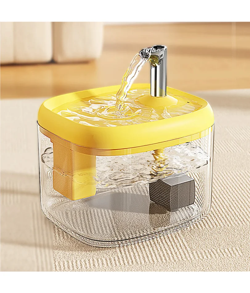 New Cat Water Fountain Auto Filter Transparent Cat Drinker USB Anti-Dry Burning Recirculate Filtering Water Dispenser with Pump