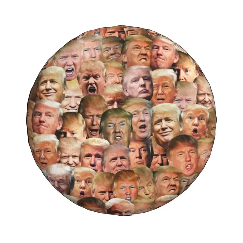 Custom Trump Meme Collage Spare Wheel Cover for Jeep Honda RV American Presidential Trump Tire Protector 14