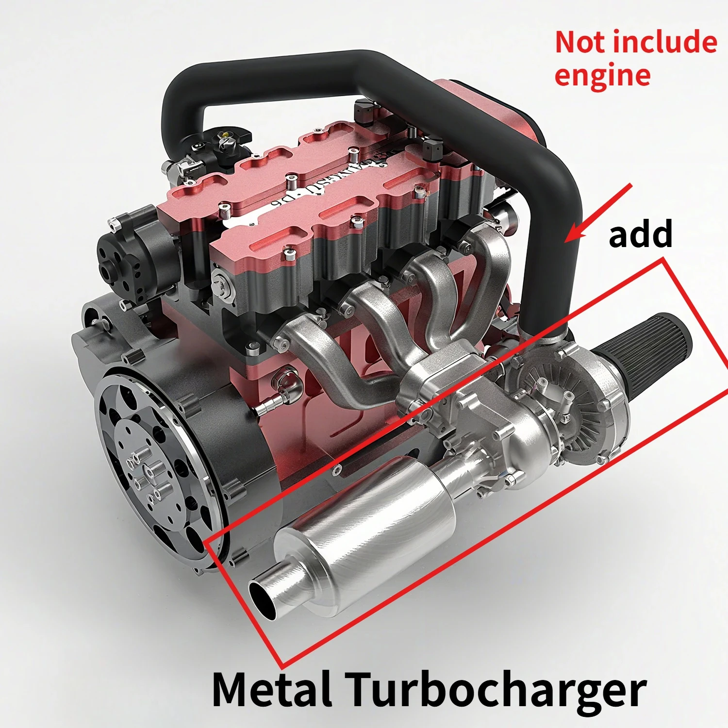 Turbocompresseur en métal, accessoires de modèle de moteur, processus d'impression en métal 3D, peut être modifié, modèle de moteur, jouets
