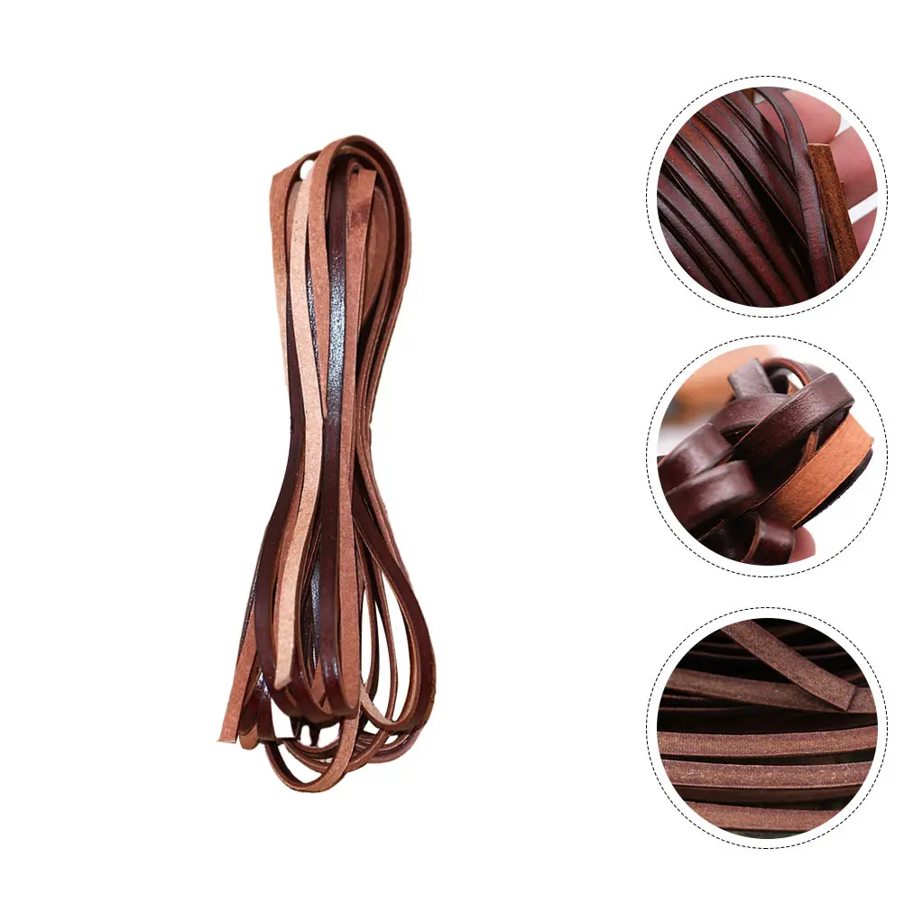 

Rope Jewelry Craft Making Flat Skin Braided for Bracelets Cowhide Wristband DIY