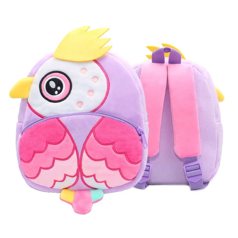 Personalized Name Children's Backpack Kindergarten Cute Plush Backpack Custom Embroidered Little Baby School Cartoon Snack Bags4
