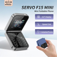 SERVO F15 Mini GSM 2 SIM Card Small Foldable Mobile Phone Flashlight Blacklist Magic Voice Speed Dial Flip Cellphones FM Radio