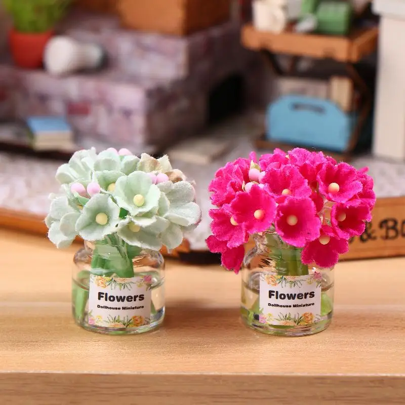 [JN] 1/12 Poppenhuis Bloem Miniatuur Bloemenvaas Model Pop Thuis Potplanten Decor Speelgoed Micro Landschap Plant