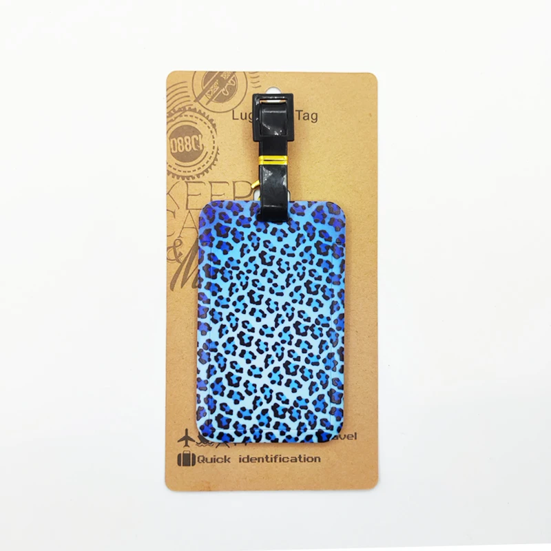 Leopard Print Luggage Label Men Travel Luggage Tag Women Suitcase ID Address Holder Baggage Boarding Portable