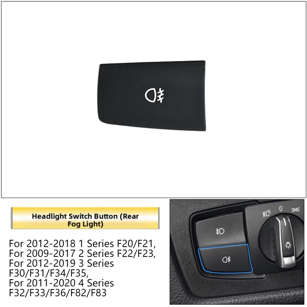 Car Front Headlight Switch Rotation Button Cover for BMW 1 2 3 4 Series F20 F21 F22 F23 F30 F34 Left Hand Drive Versions