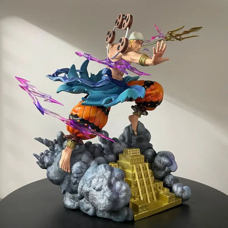 Enel One Piece Anime Action Figure - 28cm GK Model Collectible Ornament for Boys Birthday Ideal One Piece Animation Statue