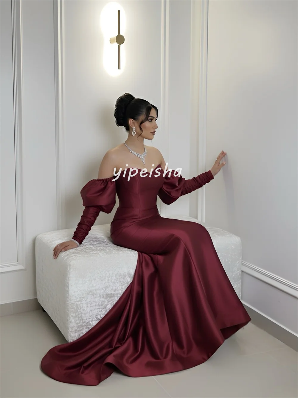 Индивидуальные сексуальные одинаковые плиссированные длинные платья русалки с открытыми плечами, платья для особых случаев на заказ, размеры, высокое качество