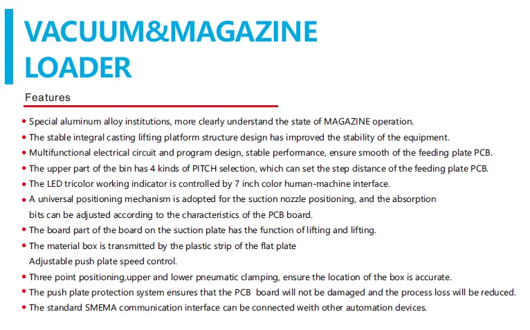 Morel VL-L-TN Inline Automatic PCB Vacuum and Magazine Loader Machine SMT Loader SMT Equipment For SMT Production Line