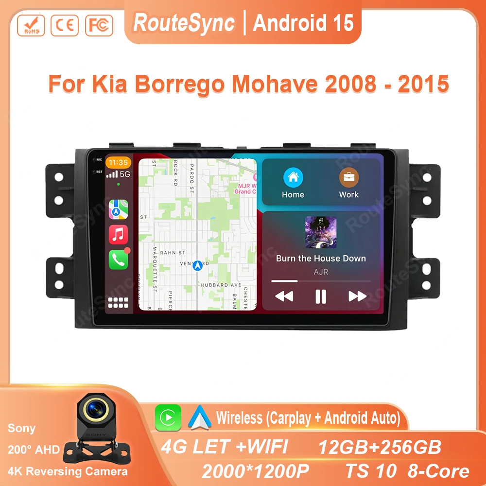 

Автомагнитола Android Carplay для Kia Borrego Mohave 2008-2015, навигация GPS, мультимедийный плеер, стерео, Wi-Fi+4G, камера 360°, Bluetooth