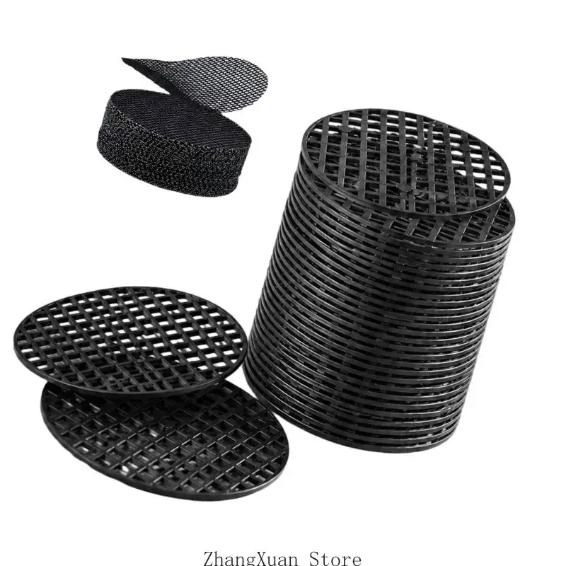 200 Stück Blumentopf-Entwässerungssiebe mit perforierter Bodenbarriere, Entwässerungsluftstrom, 3 x – Detail 4