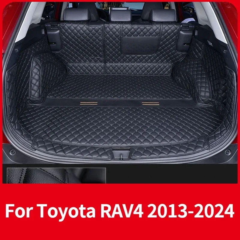 For Toyota RAV4 2009-2024 PHEV GR 2023 Accessories Car Trunk Mat Tray Carpet Interior Waterproof Protective Pad Cargo Liner