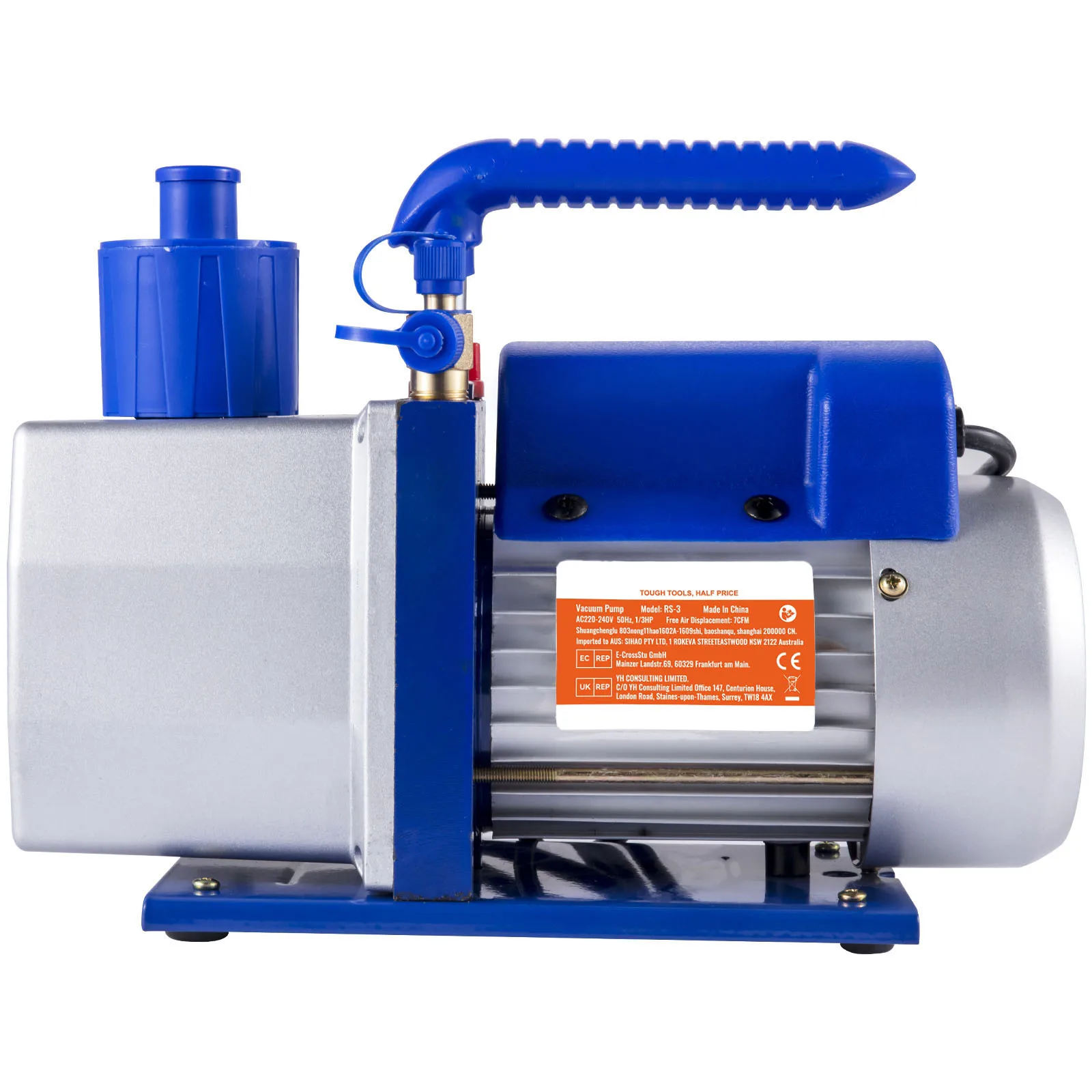 

SucceBuy Vacuum Pump 7 CFM 1/3 HP Single Stage for R12 R22 R134a R410a Systems 5PA Vacuum Refrigerant for Automobile Reparation
