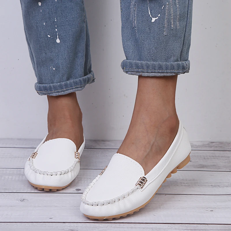 Women Shoes 2024 Spring Autumn Women Casual Flat Shoes Slips Round Toe Denim Flat Loafer Plus Size Jeans Shoes Zapatos Mujer