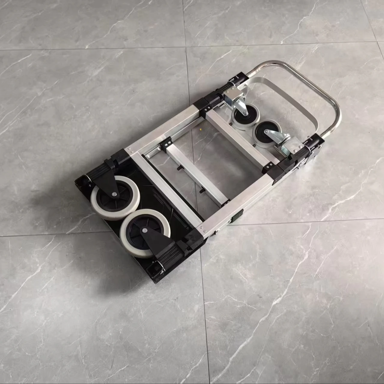 

Heavy Duty Metal Folding Hand Truck Steel Platform Trolley Cart with Handle