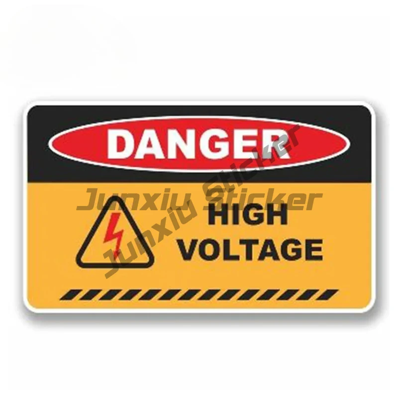 

Car Styling Danger High Voltage Sign Waterproof Car Sticker for Window Bumper Vinyl Decal Accessories