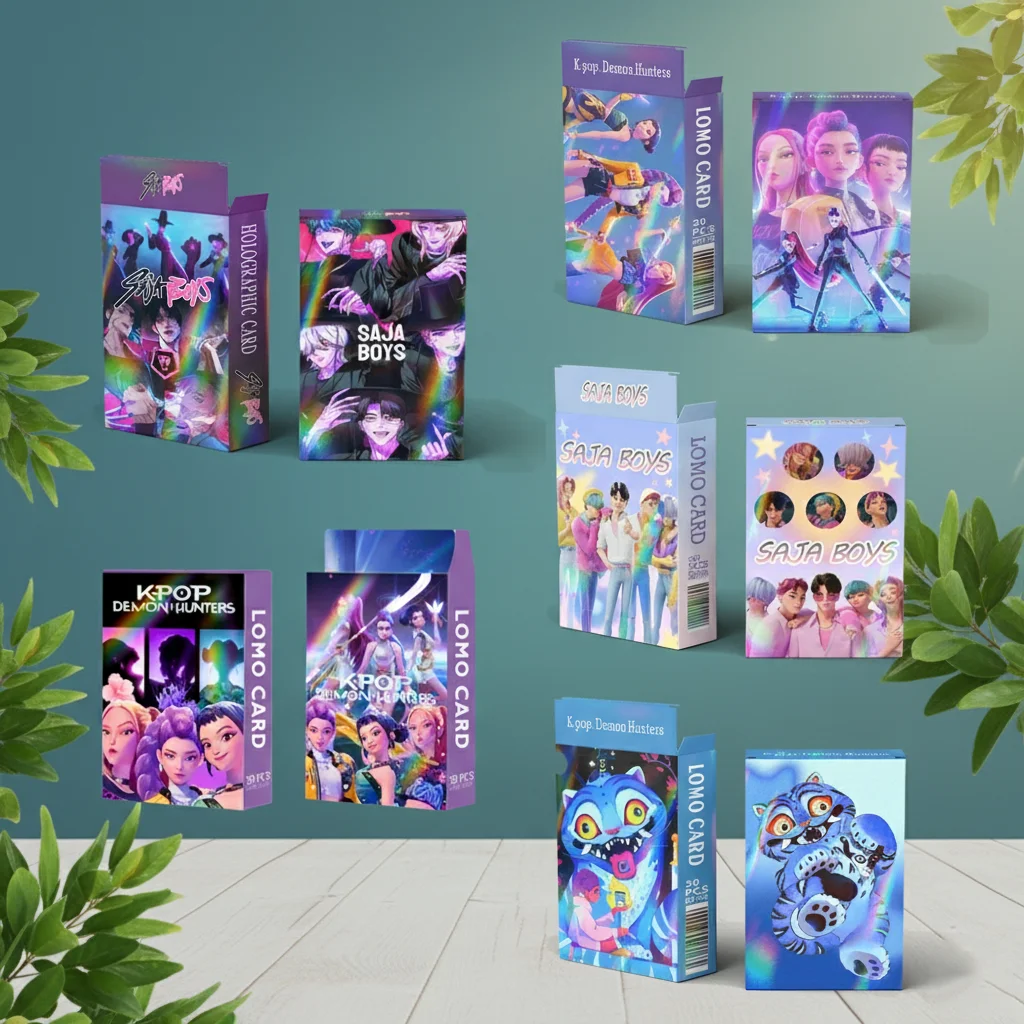 

30pcs Kpop Demon Hunter Cartoon Anime Cards Cute Collectible Gifts for Boys & Girls Fashionable Surrounding Students