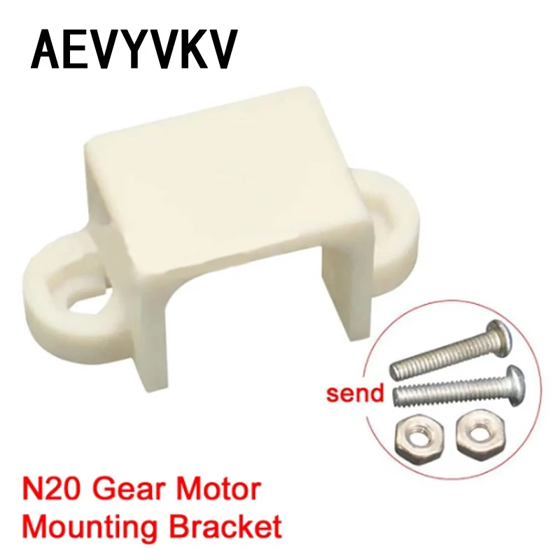 10Pcs Mounting Bracket N20 Micro Gear Motor Base White Fixed Seat Frame Holder 25x11x11mm Motor Installation Standoff Fastener